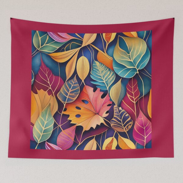 Item preview,  Autumn leaves, fantastic, colorful tile, pattern designed and sold by LuckyFamily.