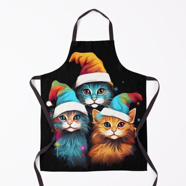Item preview, Cats with colorful Santa hats designed and sold by GediaPrints.