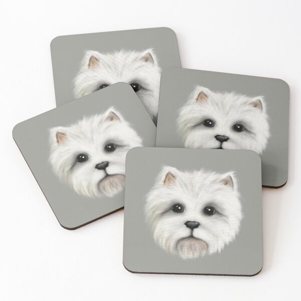 Item preview, West Highland Terrier dog acrylic painting designed and sold by Funsize-Art.