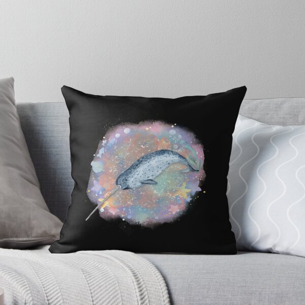 Item preview, Narwhal Whale Watercolor Illustration designed and sold by kuremureDesign.