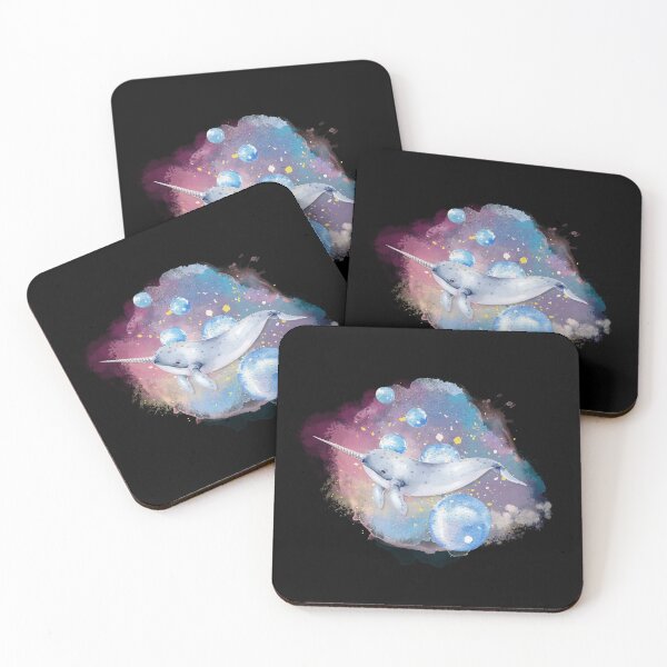 Item preview, Cute Narwhal Whale Watercolor Illustration designed and sold by kuremureDesign.