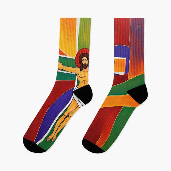 Item preview, Pop Art Jesus on the Cross – Pastel Religious Art – Modern Christian Decor designed and sold by MOKAdesign.