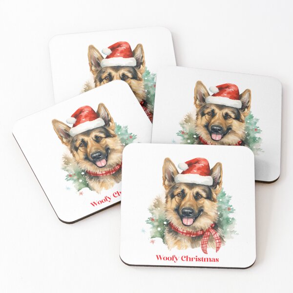 Item preview, German Shepherd Dog Deutsche Shepherhund Xmas Christmas Gift Ideas Woofy Christmas designed and sold by OliveAndSnow.