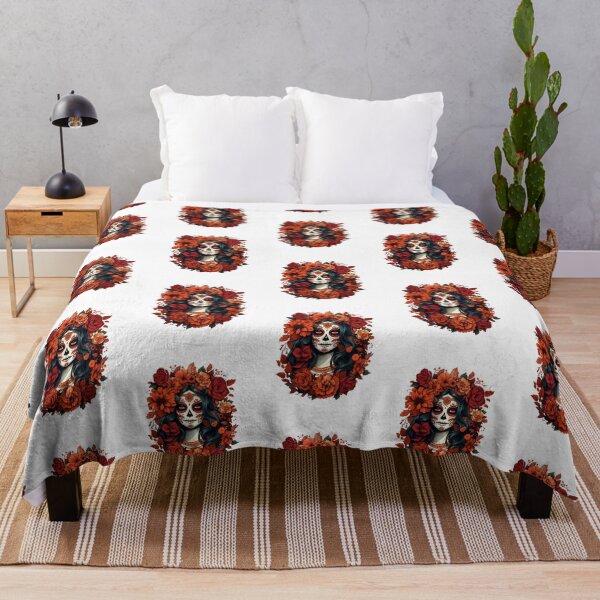 Artikelvorschau, Herbstliche florale Sugar Skull Damen entworfen und verkauft von ArtFromBeyond.