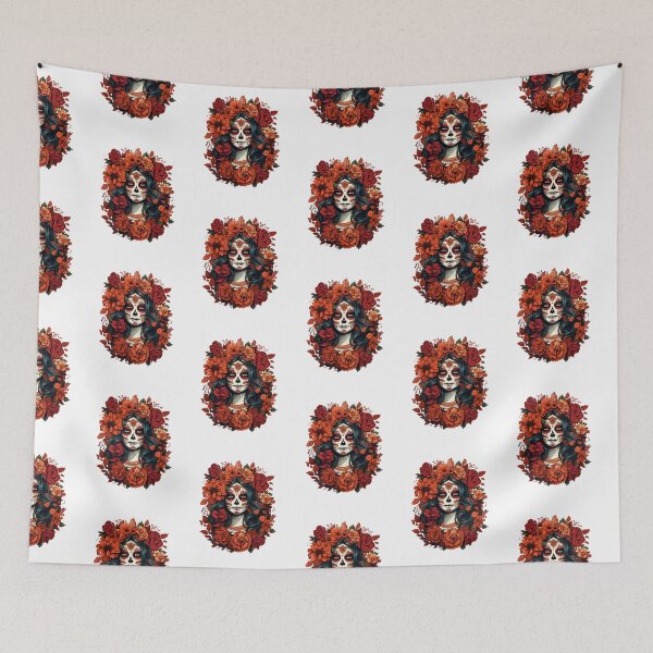 Artikelvorschau, Herbstliche florale Sugar Skull Damen entworfen und verkauft von ArtFromBeyond.