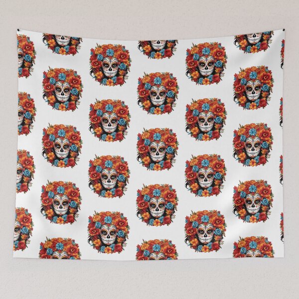 Artikelvorschau, Herbstliche florale Sugar Skull Damen entworfen und verkauft von ArtFromBeyond.