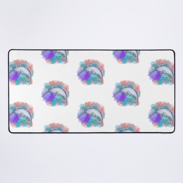 Item preview, Narwhal Swimming Watercolor Style Illustration designed and sold by kuremureDesign.