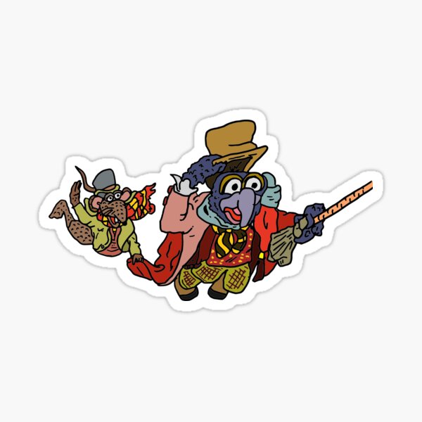 Vista previa del artículo con la obra «Cuento de Navidad de los Muppets: Gonzo y Rizzo volando», diseñado y vendido por Jennifer Grene.