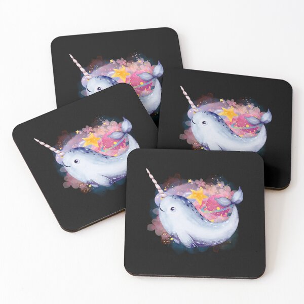 Item preview, Cute Narwhal Whale Watercolor Design designed and sold by kuremureDesign.