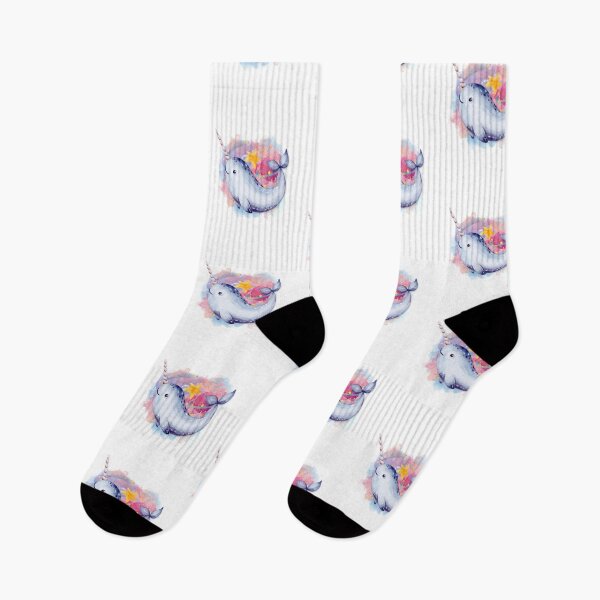 Item preview, Cute Narwhal Whale Watercolor Design designed and sold by kuremureDesign.
