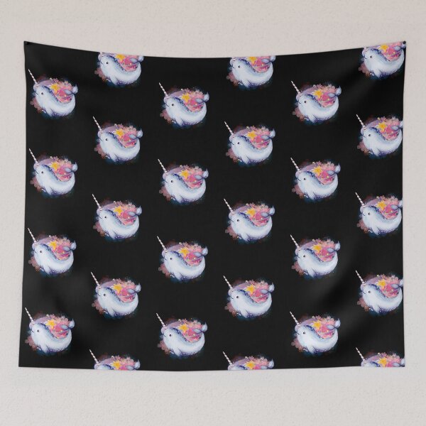 Item preview, Lindo diseño de acuarela de ballena narval designed and sold by kuremureDesign.