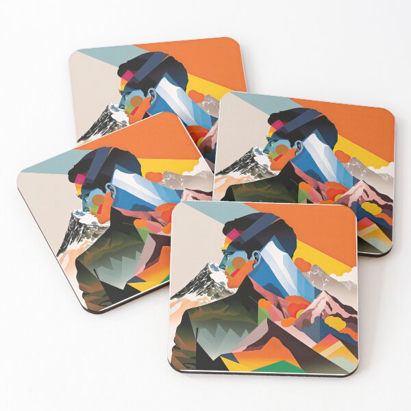 Item preview, Explore "Simplistic & Minimalistic Alps" with Bauhaus Flair and Vivid Colors designed and sold by ArtificialGenes.