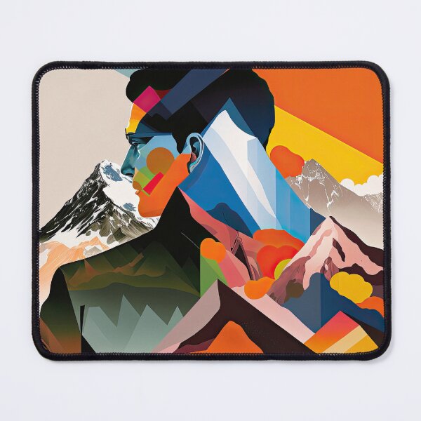 Item preview, Explore "Simplistic & Minimalistic Alps" with Bauhaus Flair and Vivid Colors designed and sold by ArtificialGenes.
