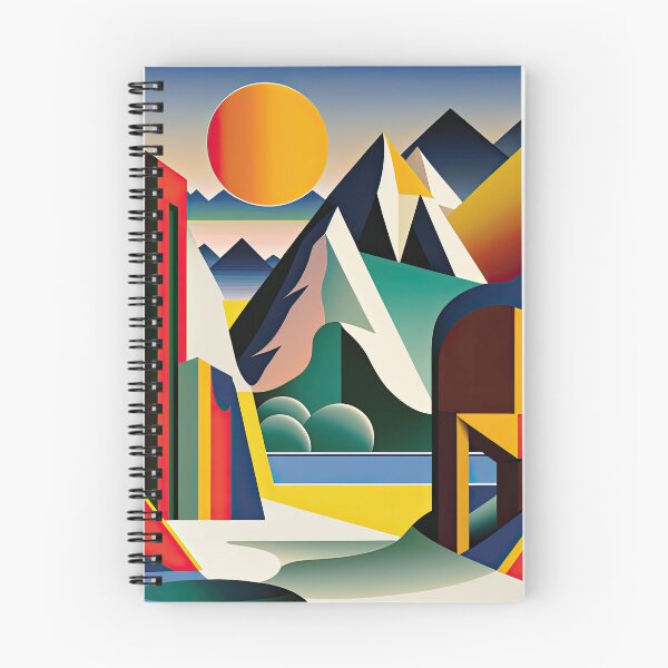 Item preview, Explore "Simplistic & Minimalistic Alps" with Bauhaus Flair and Vivid Colors designed and sold by ArtificialGenes.