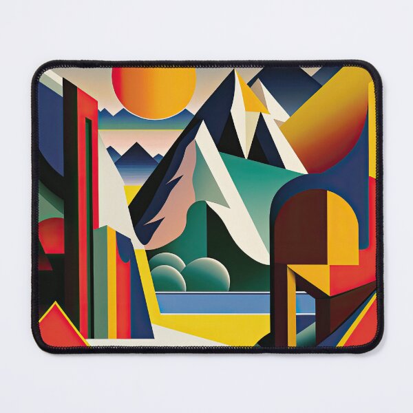 Item preview, Explore "Simplistic & Minimalistic Alps" with Bauhaus Flair and Vivid Colors designed and sold by ArtificialGenes.