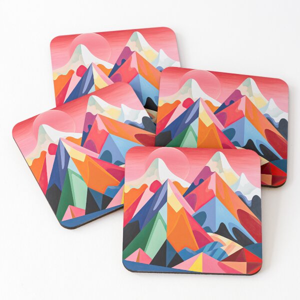 Item preview, Explore "Simplistic & Minimalistic Alps" with Bauhaus Flair and Vivid Colors designed and sold by ArtificialGenes.