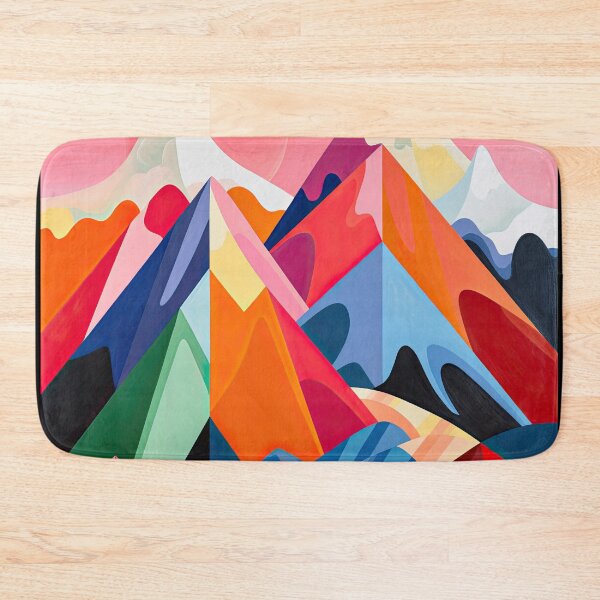 Item preview, Explore "Simplistic & Minimalistic Alps" with Bauhaus Flair and Vivid Colors designed and sold by ArtificialGenes.