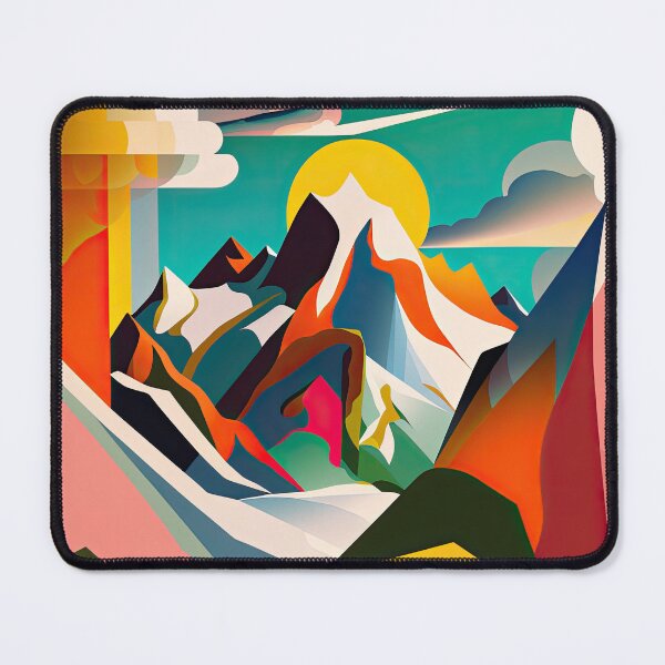 Item preview, Explore "Simplistic & Minimalistic Alps" with Bauhaus Flair and Vivid Colors designed and sold by ArtificialGenes.
