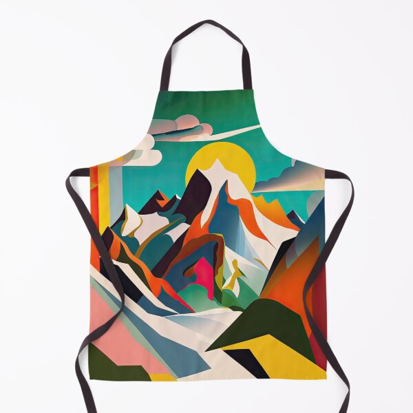 Item preview, Explore "Simplistic & Minimalistic Alps" with Bauhaus Flair and Vivid Colors designed and sold by ArtificialGenes.