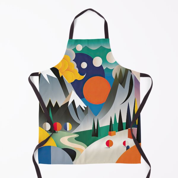 Item preview, Explore "Simplistic & Minimalistic Alps" with Bauhaus Flair and Vivid Colors designed and sold by ArtificialGenes.