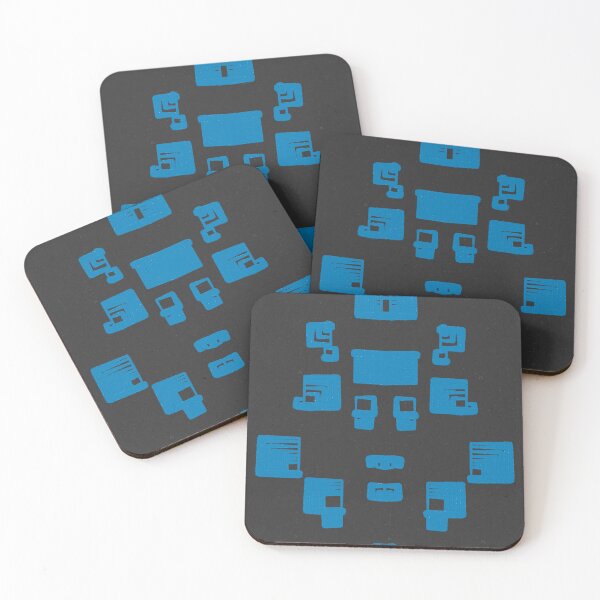 Item preview, Blue Squares on Black designed and sold by CushyNest.