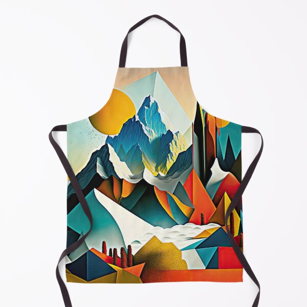 Item preview, Explore "Simplistic & Minimalistic Alps" with Bauhaus Flair and Vivid Colors designed and sold by ArtificialGenes.
