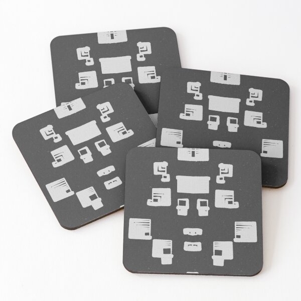 Item preview, Grey Squares on Black designed and sold by CushyNest.