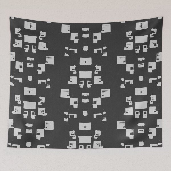 Item preview, Grey Squares on Black designed and sold by CushyNest.