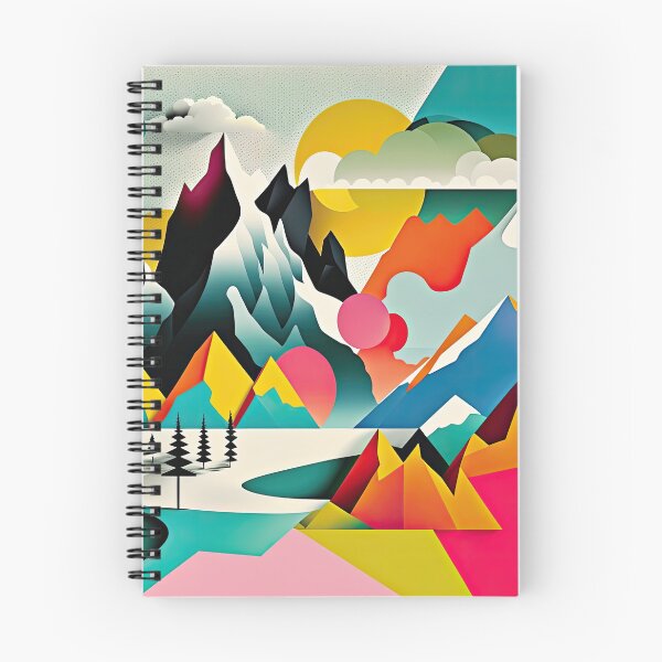 Item preview, Explore "Simplistic & Minimalistic Alps" with Bauhaus Flair and Vivid Colors designed and sold by ArtificialGenes.