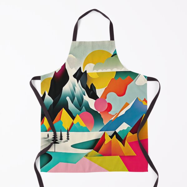 Item preview, Explore "Simplistic & Minimalistic Alps" with Bauhaus Flair and Vivid Colors designed and sold by ArtificialGenes.