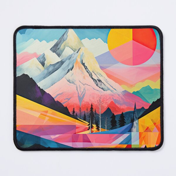 Item preview, Explore "Simplistic & Minimalistic Alps" with Bauhaus Flair and Vivid Colors designed and sold by ArtificialGenes.