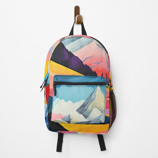 Item preview, Explore "Simplistic & Minimalistic Alps" with Bauhaus Flair and Vivid Colors designed and sold by ArtificialGenes.