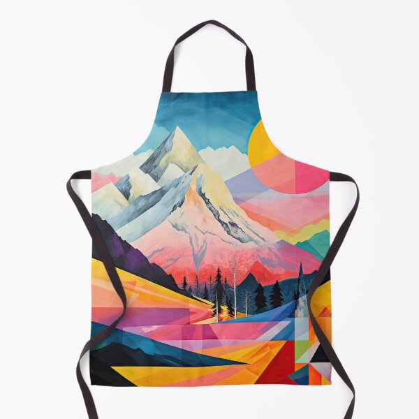 Item preview, Explore "Simplistic & Minimalistic Alps" with Bauhaus Flair and Vivid Colors designed and sold by ArtificialGenes.