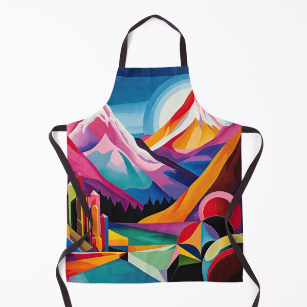 Item preview, Explore "Simplistic & Minimalistic Alps" with Bauhaus Flair and Vivid Colors designed and sold by ArtificialGenes.