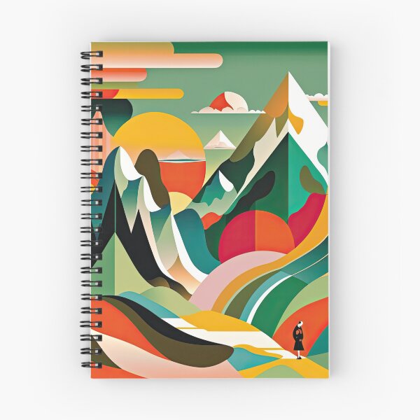 Item preview, Explore "Simplistic & Minimalistic Alps" with Bauhaus Flair and Vivid Colors designed and sold by ArtificialGenes.