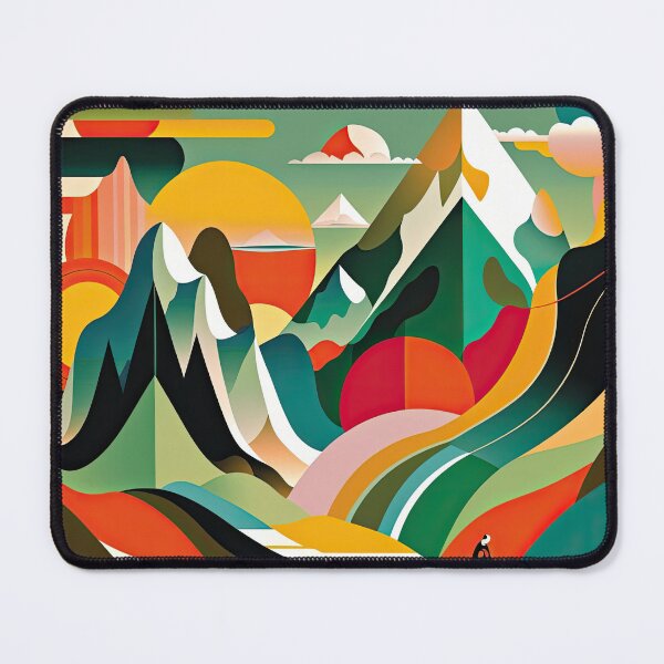 Item preview, Explore "Simplistic & Minimalistic Alps" with Bauhaus Flair and Vivid Colors designed and sold by ArtificialGenes.
