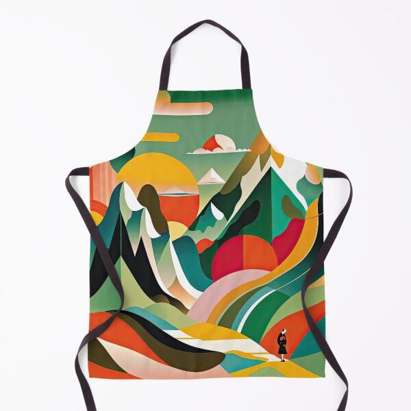 Item preview, Explore "Simplistic & Minimalistic Alps" with Bauhaus Flair and Vivid Colors designed and sold by ArtificialGenes.