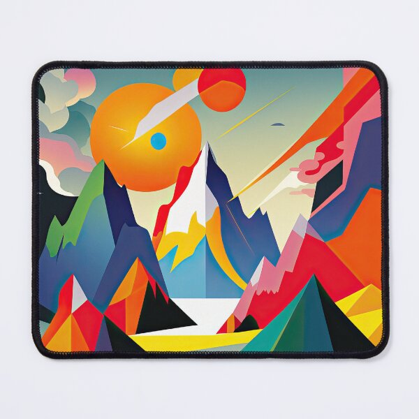 Item preview, Explore "Simplistic & Minimalistic Alps" with Bauhaus Flair and Vivid Colors designed and sold by ArtificialGenes.