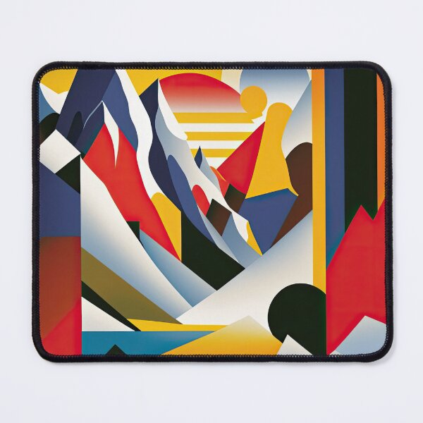 Item preview, Explore "Simplistic & Minimalistic Alps" with Bauhaus Flair and Vivid Colors designed and sold by ArtificialGenes.