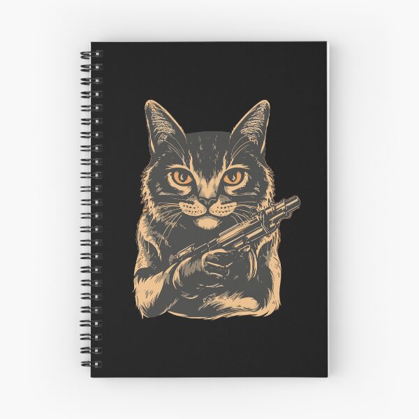 Item preview, cat with gun designed and sold by storefoxmix.