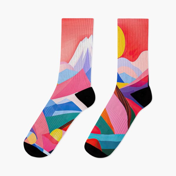 Item preview, Explore "Simplistic & Minimalistic Alps" with Bauhaus Flair and Vivid Colors designed and sold by ArtificialGenes.