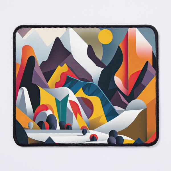 Item preview, Explore "Simplistic & Minimalistic Alps" with Bauhaus Flair and Vivid Colors designed and sold by ArtificialGenes.