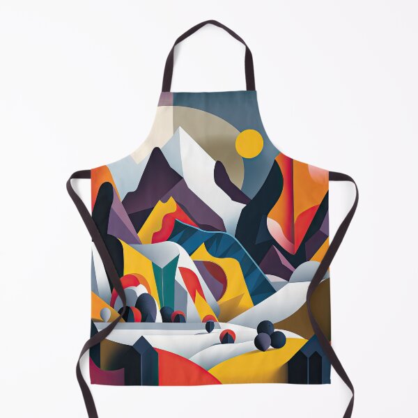 Item preview, Explore "Simplistic & Minimalistic Alps" with Bauhaus Flair and Vivid Colors designed and sold by ArtificialGenes.