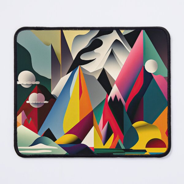 Item preview, Explore "Simplistic & Minimalistic Alps" with Bauhaus Flair and Vivid Colors designed and sold by ArtificialGenes.