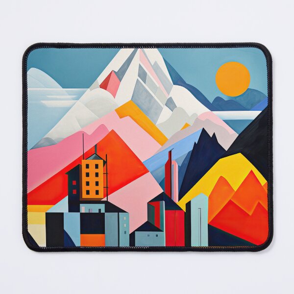 Item preview, Explore "Simplistic & Minimalistic Alps" with Bauhaus Flair and Vivid Colors designed and sold by ArtificialGenes.