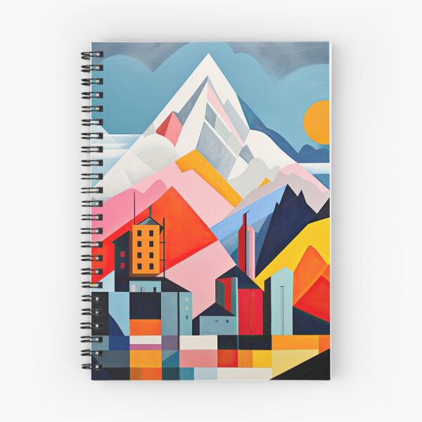 Item preview, Explore "Simplistic & Minimalistic Alps" with Bauhaus Flair and Vivid Colors designed and sold by ArtificialGenes.
