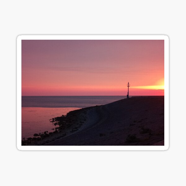 Item preview, Sunset at the Wadden Sea designed and sold by harbourcat2023.