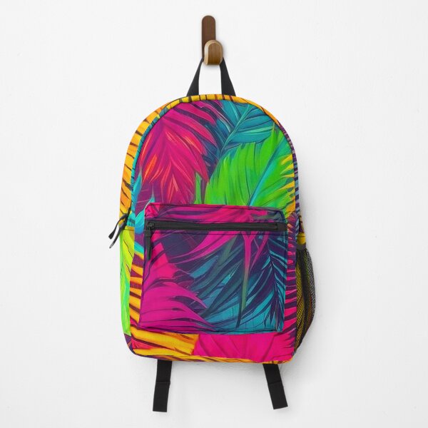 Item preview, Vibrant Neon Tropical Pastel Palm Leaves Pattern Décor designed and sold by SassyArtistry.