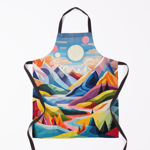 Item preview, Explore "Simplistic & Minimalistic Alps" with Bauhaus Flair and Vivid Colors designed and sold by ArtificialGenes.