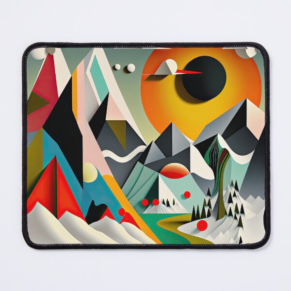 Item preview, Explore "Simplistic & Minimalistic Alps" with Bauhaus Flair and Vivid Colors designed and sold by ArtificialGenes.